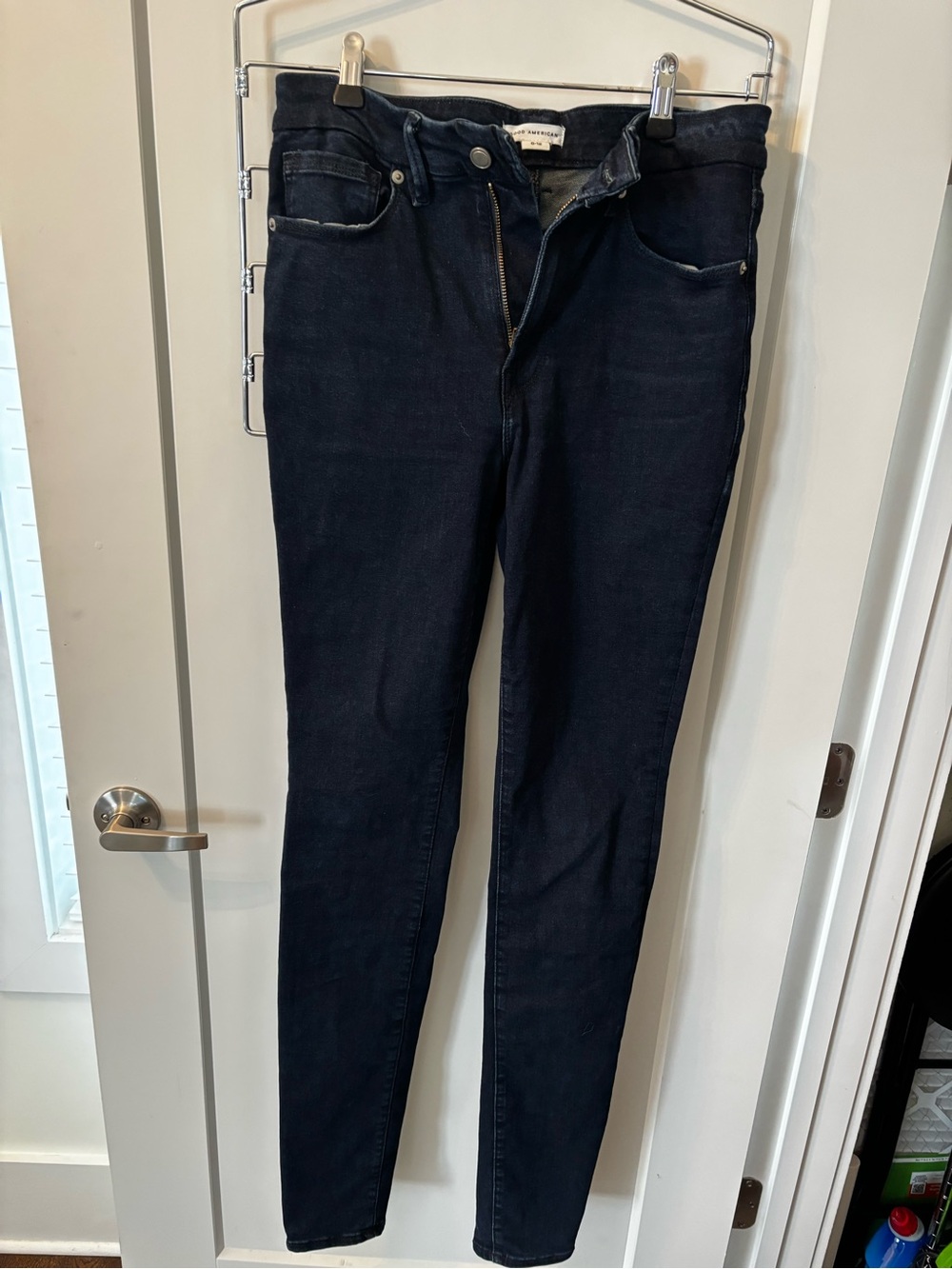 Good American Always Fits Good -LONG Dark Blue Skinny Jeans
